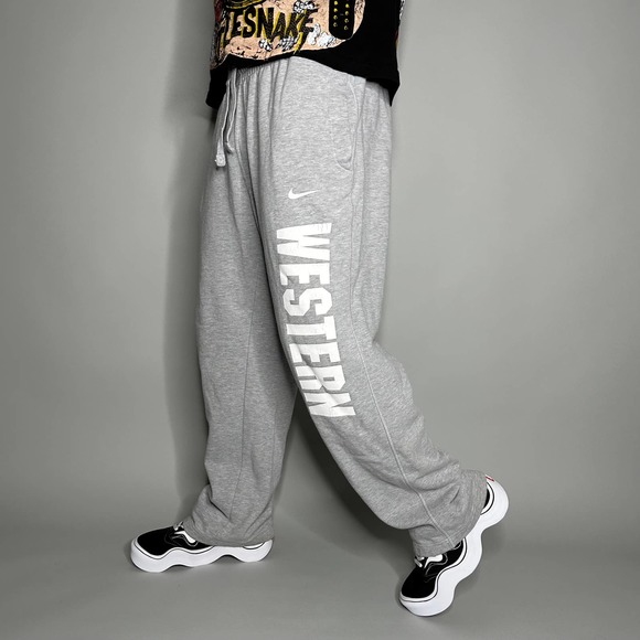Nike Sweatpants White Swoosh Baggy Fit Cotton Spellout Logo www.imisca.jp